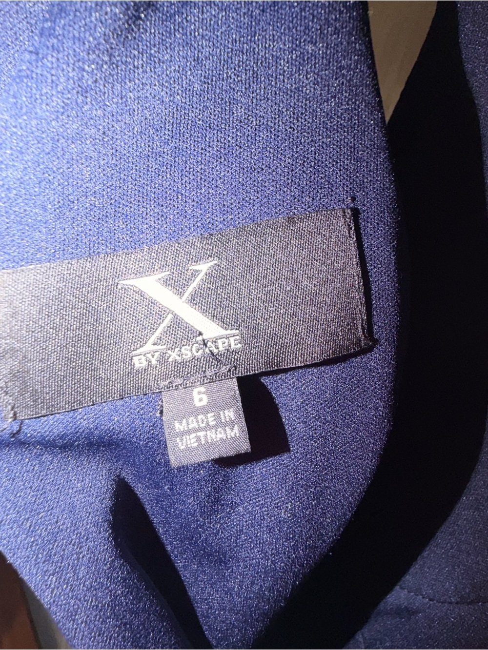Xscape Navy Evening Dress - Picture 4 of 4